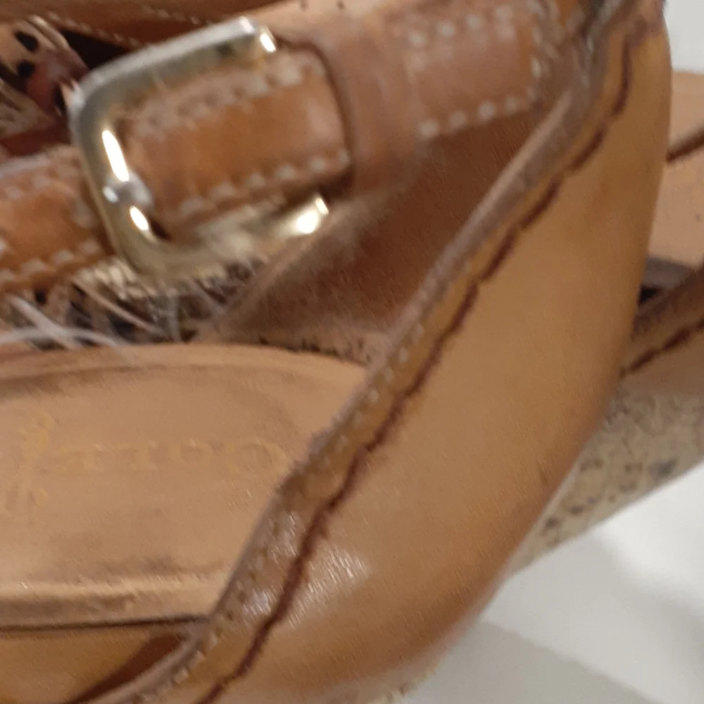 Cole haan snake skin/leather wedge size 9B